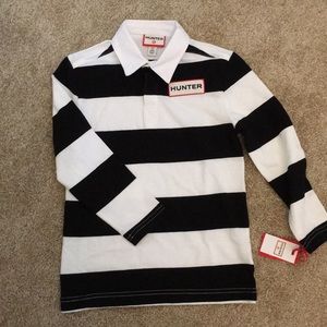 Hunter 4 Target Boys' Long Sleeve Rugby Polo Shirt